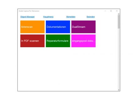 Screenshot - Benutzeroberfläche